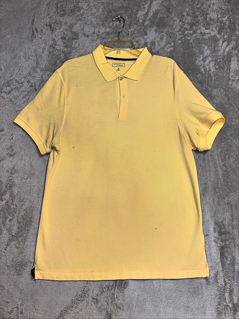 Club Room Men's Polo Shirt Yellow XL